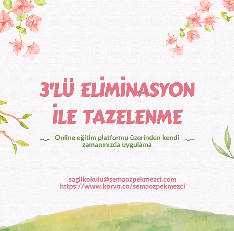 3lü eliminasyon ile tazelenme afiş