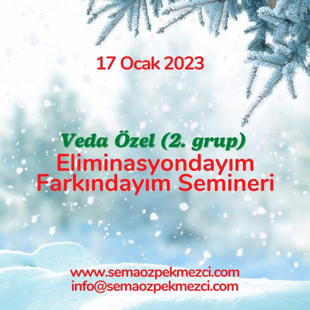 Eliminasyondayım Farkındayım Semineri