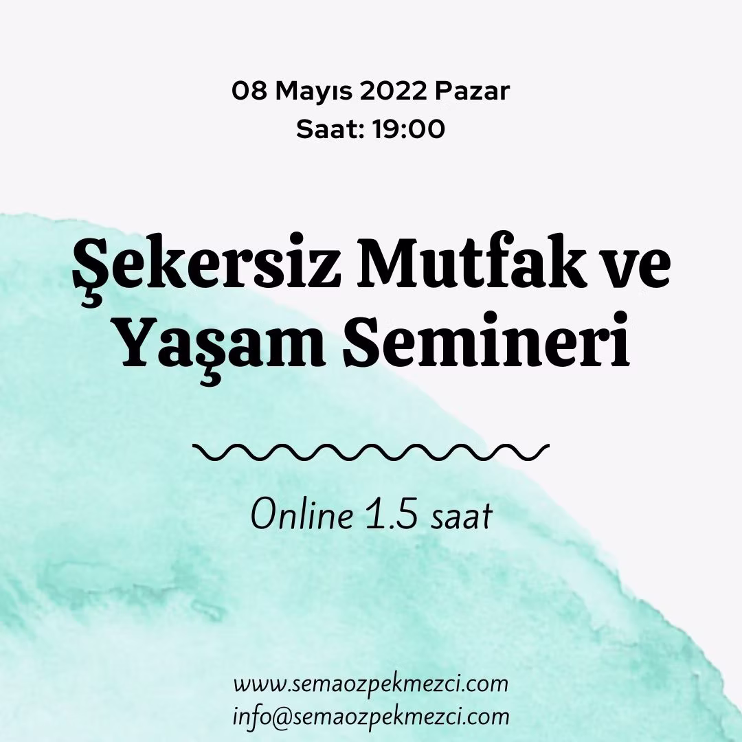 Şekersiz Mutfak ve Yaşam Semineri