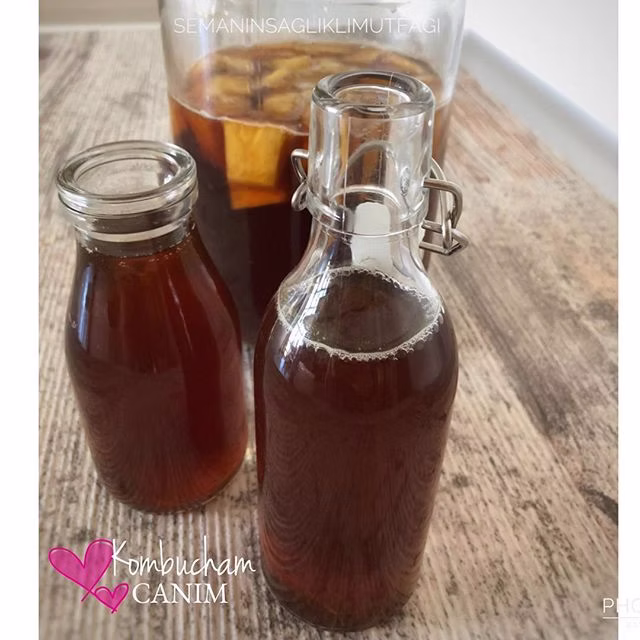 En Sonunda Ben de Yaptım, Kombu Çayı! kombu çayı, kombucha