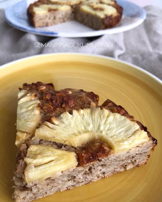 Yulaflı Ananaslı Kek Yulaflı Ananaslı Kek