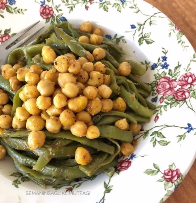 Fasulyeli Nohutlu Salata Fasulyeli Nohutlu Salata