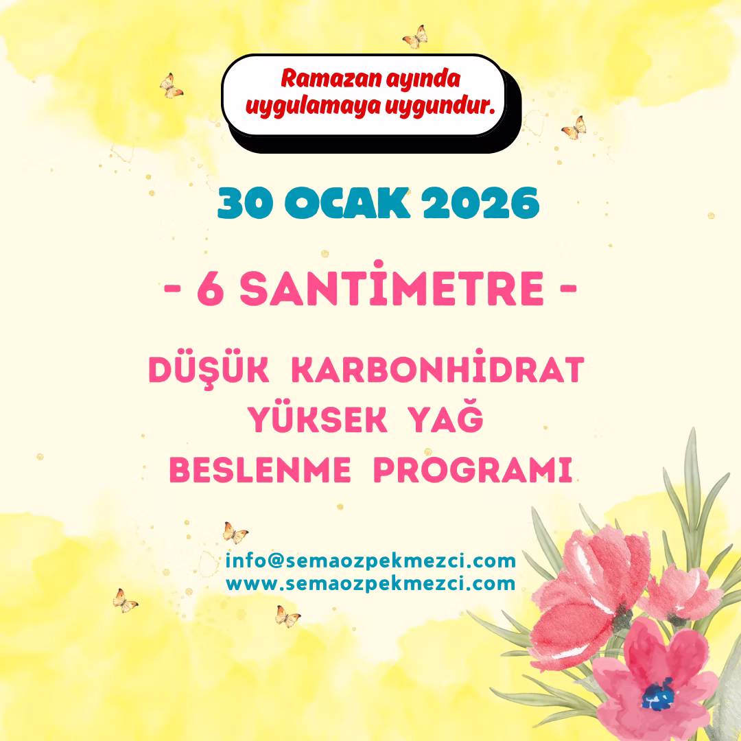 6 Santimetre – Düşük Karbonhidrat Yüksek Yağ Beslenme Programı 6 Santimetre - Düşük Karbonhidrat Yüksek Yağ Beslenme Programı